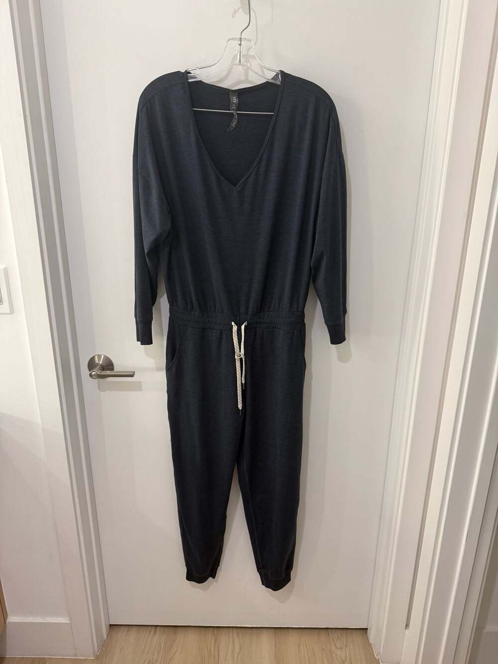 Vuori Lux Long Sleeve V-Neck Drawstring Jumpsuit